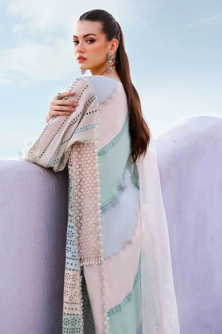 Maria B Luxury Embroidered Lawn Unstitched 3 Piece Suit-Pink-Summer Collection
