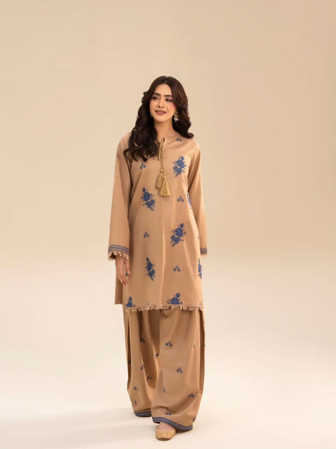 Neha 2pc / Reeza Embroidered Farshi Shalwar Set.