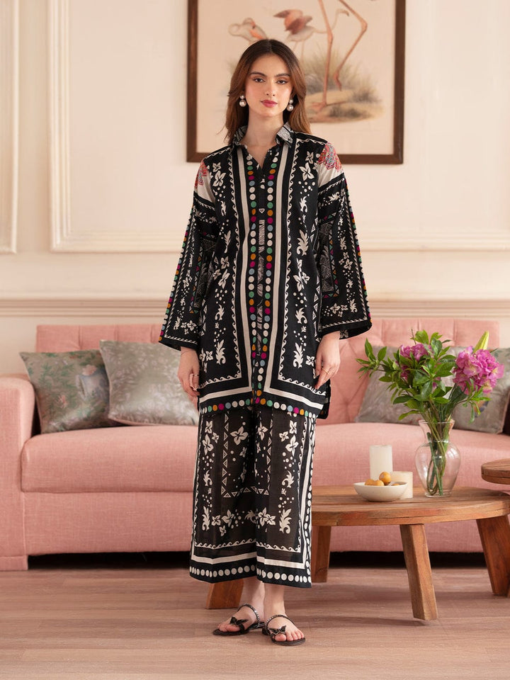 Mahnur Noir  Printed Lawn Suit
