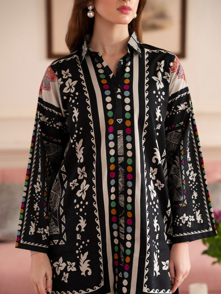 Mahnur Noir  Printed Lawn Suit